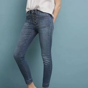 Anthropologie Jeans Pilcro High Rise Denim Leggings Size 26 NEW!